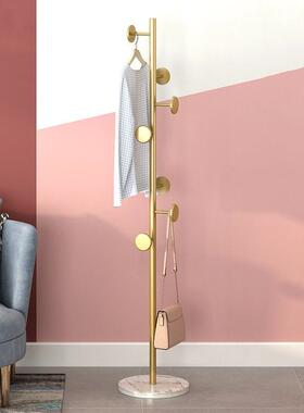 大理石衣帽架摆件北欧创意家用挂衣架现代轻奢落地卧室网红衣服架