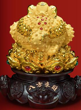 金蟾摆件沙金金蝉蟾蜍聚宝盆店铺公司开业乔迁工艺品礼品