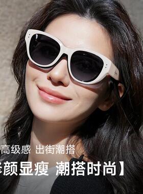 目戏2025新款猫眼太阳眼镜女套镜可套近视镜偏光太阳镜女开 车专