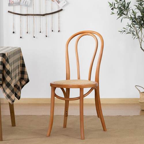 高档曲木北古欧thonet式覆椅子做旧法实木家用美式餐椅桑纳椅索耐 - 图1
