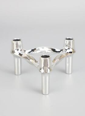 25新款复古摆件创意分子结构金属组合设计师样板间简约拼接烛台