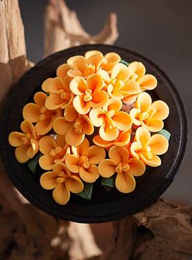 德化陶瓷牡丹瓷花香薰扩香器摆件车载办公室家居饰品母亲节情人礼