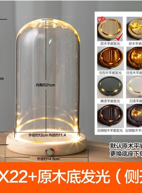 玻璃罩LED永生积木手办装饰摆件
