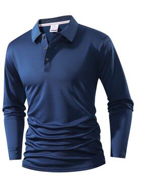 4-Pack Men's Long Sleeve Polo Shirts - Soft & Skin-Friendly