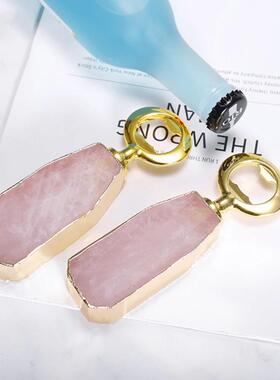 BJ4170粉色手柄镀粉晶开瓶器