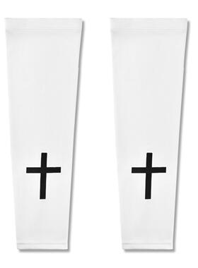 Unisex Cross-Design Polyester Compression Arm Sleeves -