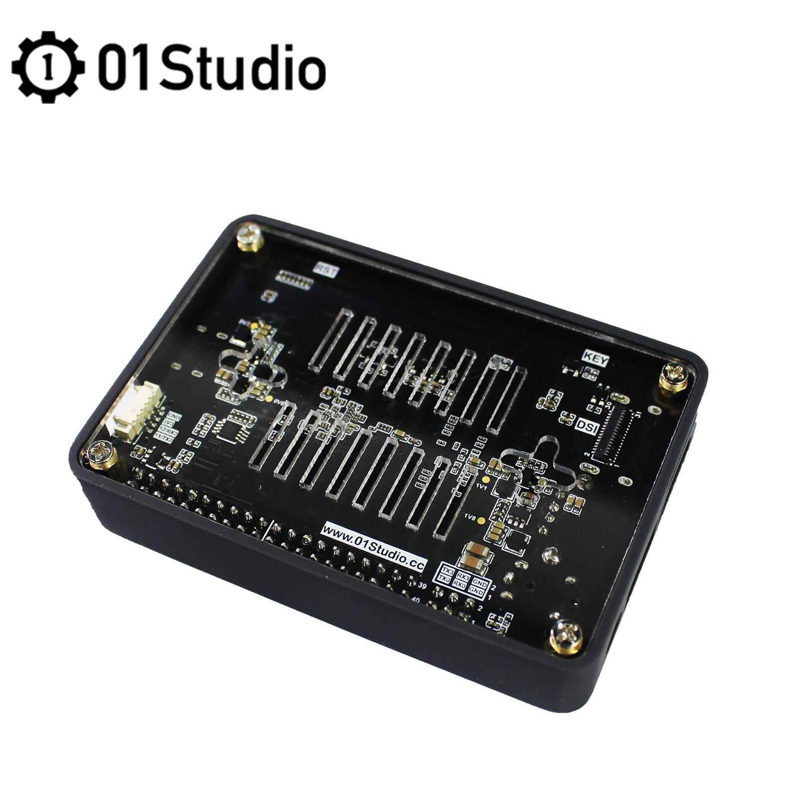 01科技 CanMV K230 AI开发板外壳 多用途可安装风扇和3.5寸显示屏 - 图0