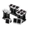 Grille spotlights, double-headed, three-headed bold lamps, embedded smart home decoration commercial ceiling lamps without main lights, square downlights