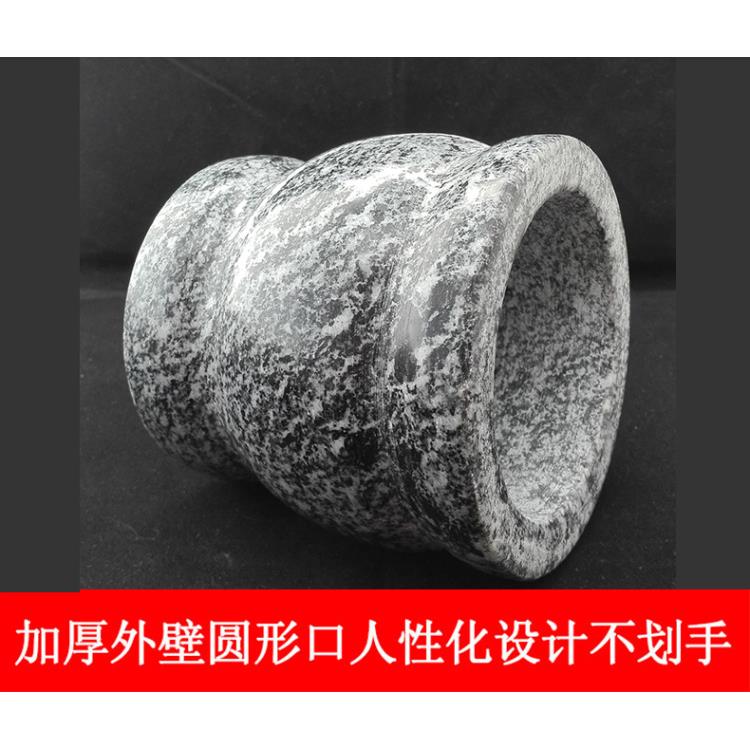 抛光石臼子椿舂杵兑对窝子小青石磨家用蒜臼罐蓉器手动砸捣研热销