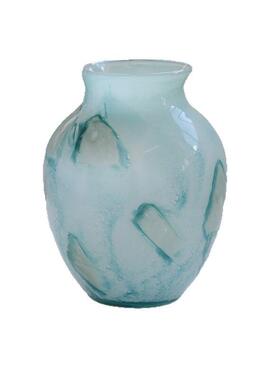 宋代美学蓝云肌理中式轻奢花瓶摆件客厅插花复古琉璃餐桌高级