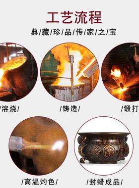 纯铜聚宝盆青铜工艺品家居办公室装饰店铺开业礼品前台装饰摆件