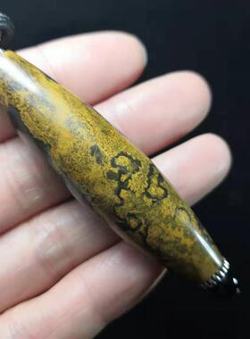 源头选好眼货精天珠钱币石蒙天珠勒子收藏佳品5122九石页岩蒙天珠