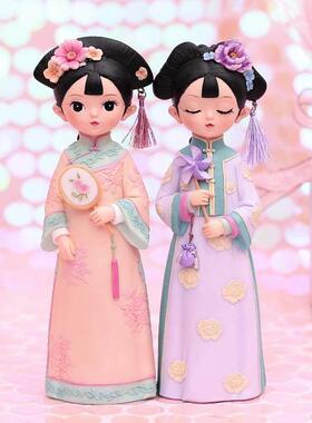 宫廷风我是格格公主姑娘女孩仕女少女第二代摆件生日地摊货源礼物