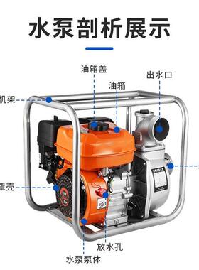 多规格高扬程自吸泵农用灌溉水泵大功率高压抽水泵汽柴油机泵