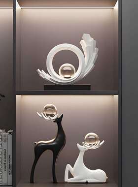 风生水起简约现代QJ651T02电视柜摆件高奢档家居客边厅玄轻关餐柜