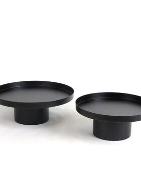 约现黑色金属高脚果盘摆件纳售楼处样板间家居桌面收果盆代摆MC-T