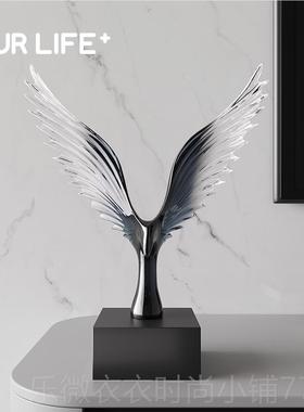 新款创意轻高档摆件大鹏展室艺术软装现奢代简翅约客厅办公酒柜装