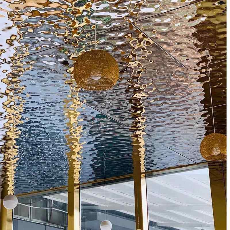 不锈钢水波纹板KTV酒店会所天花吊顶墙面装饰板压花彩色板金属板,淘宝优惠券,粉丝福利购,淘宝优惠卷