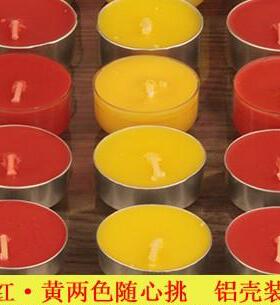 4小时100粒植物酥油灯供灯无烟酥油蜡烛 祠堂供台无烟供灯蜡烛批