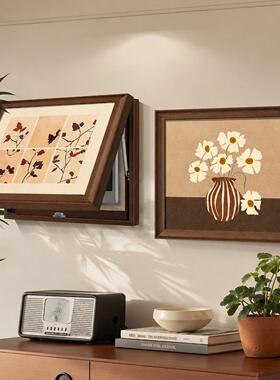 中古风花卉免打孔电表箱装饰画法式配电箱新媒体盒总开关遮挡挂画