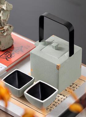 新中式太湖禅石茶具茶道托盘组样合摆件RZB-2633茶几间茶室意茶桌