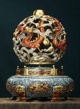 全铜九转干坤鼎摆件时来运转办公室前台装饰摆饰公司乔迁开业礼品