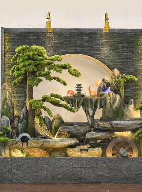 幕墙假山tb-74155流水喷泉屏风隔断公庭院户外背景店司酒造景观水