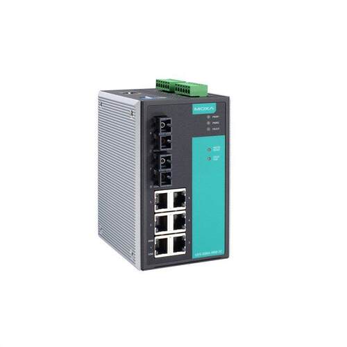 MOXA 工业以太网交换机 EDS-508A-SS-SC 金属铝外壳 - 图1