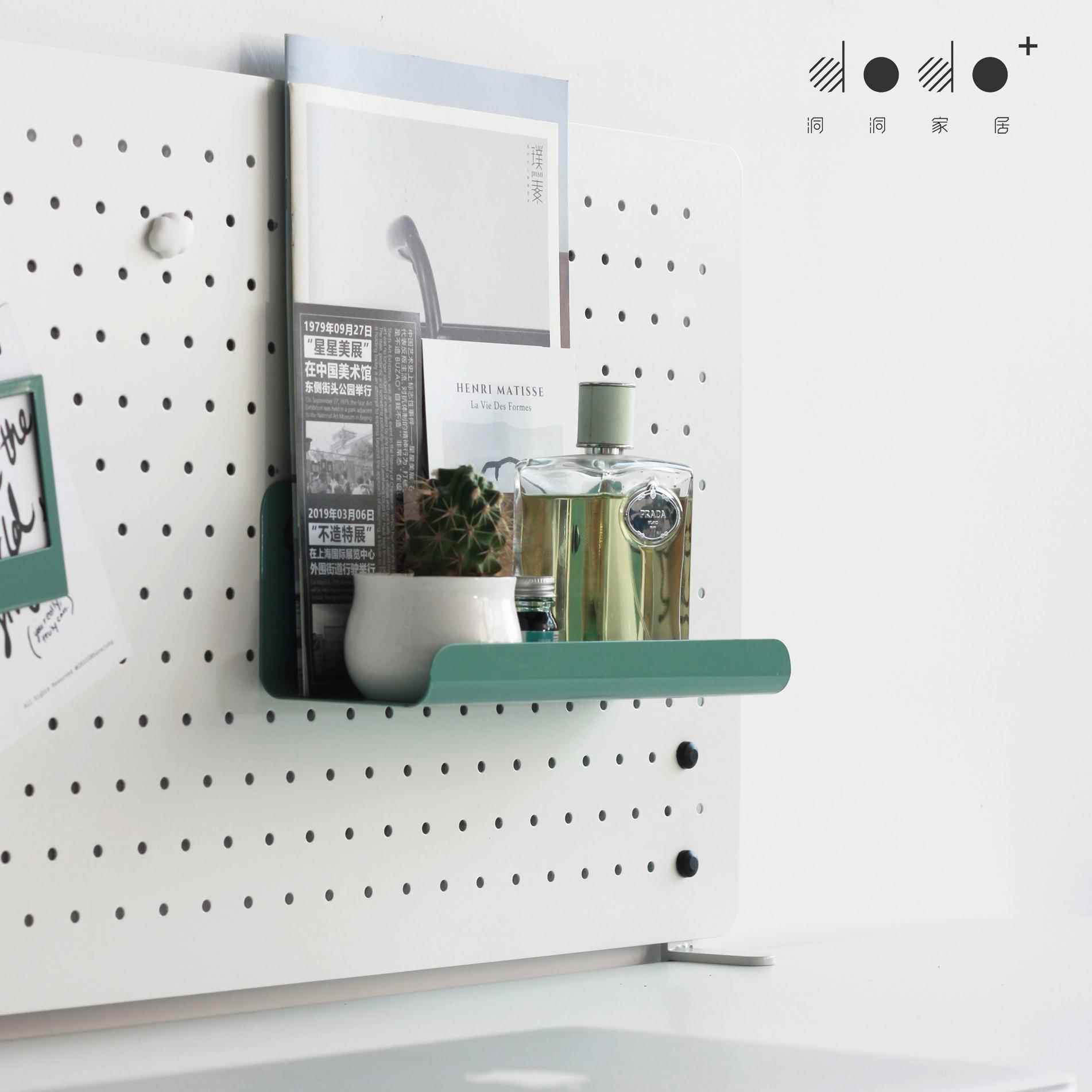 Desk vertical perforated board without punching desktop storage desk partition table clip-type metal storage rack