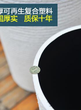 大型高筒花盆北欧加厚树脂塑料圆形客厅落地加高款客厅大花盆