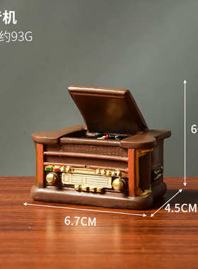 90年代复古怀旧老式电话机模型小摆件留声机家居装饰品拍照道具