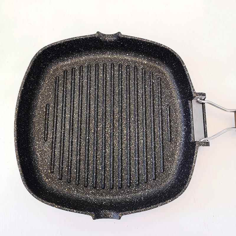 厂家销宏海折叠烤盘28烤CM铝压铸叠煎直盘不粘盘适合户外野营折耐 - 图2