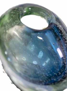 养花艺术器简约极光奢客厅多彩样板间摆件现代装饰花瓶水轻琉璃软