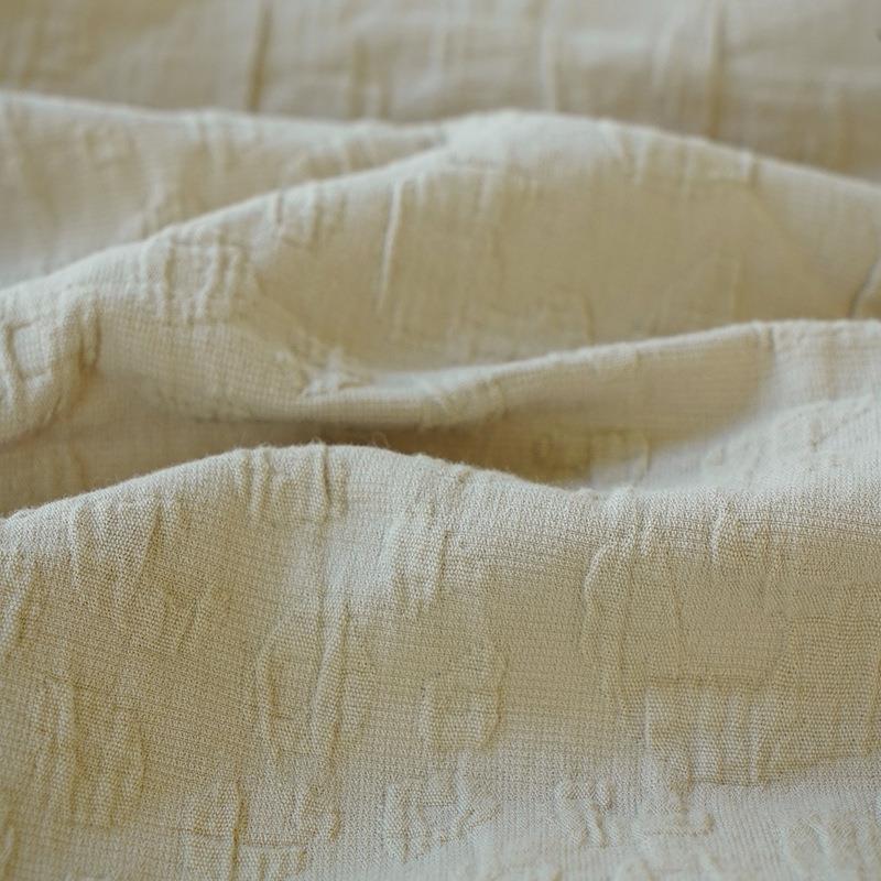 Category A preferred double-layer yarn jacquard cotton four-piece set pure cotton Japanese-style skin-friendly naked sleeping hotel bed and breakfast bedding