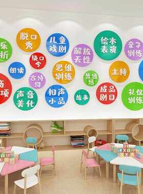 播音主持表演班级背景墙贴纸画少儿口才教室兴趣培养墙上装饰墙贴