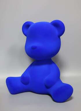 工厂直销欧式创熊意摆植绒坐姿房件0138客厅儿童书房电视柜装饰品