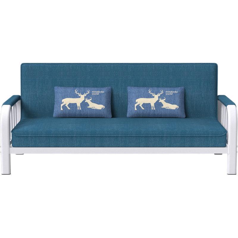 沙发床001两人用可折叠小型多功能简易房客厅单双三人出户租布艺 - 图3