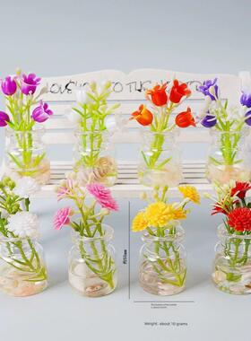 采购产品创意和可爱的迷你花瓶装饰品，高看发光壁龛设计桌面装饰