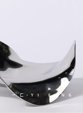 一匚现代简约轻奢金属果盘样板间样品屋展示中心酒店会所客厅茶几