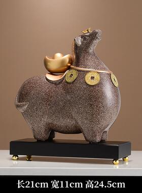 高档简约 马有钱软装装饰品办公室桌上面前台厅电客视柜创意摆件