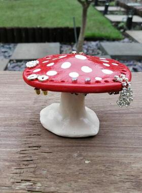新品 Mushroom Earring Stands 蘑菇耳环架装饰 树脂工艺品