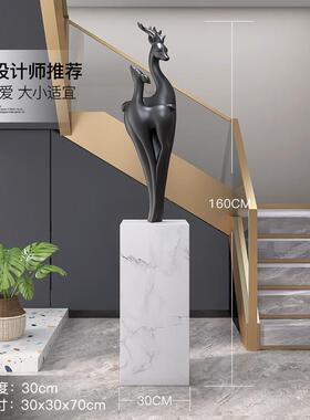 大型落地麋鹿摆件家居饰品轻奢客厅展厅玄关雕塑工艺礼品摆饰乔迁