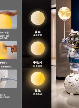 太空人太空人星空投影灯摆件蓝牙音响大型落地乔迁礼物电视柜装饰