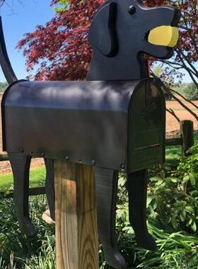 Unique Horse Mailbox 跨境金属铁艺狗狗马鸡奶牛猪信箱花园摆件