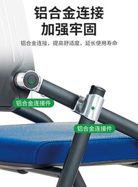 办公椅会议室培训椅无扶手带滑轮靠背网椅舒适可折叠会议椅子