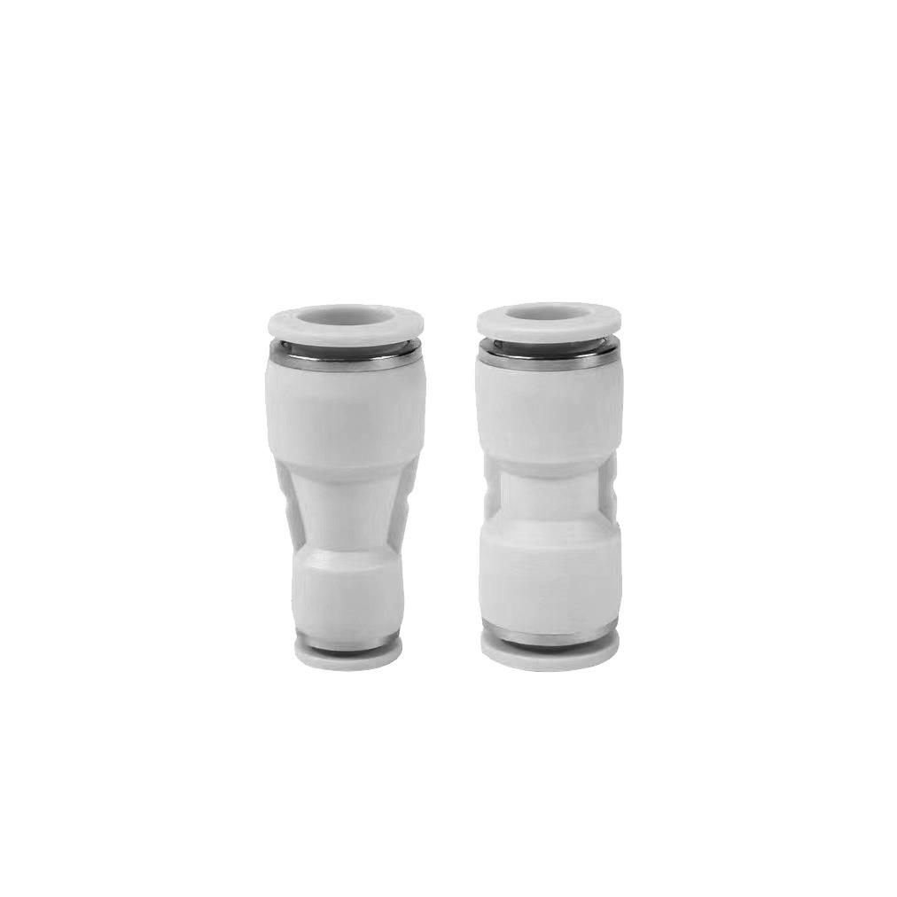 白色气动气管径接头中通变接头U4/6/8/10/12/1P6 PG6-/4/8-610WB- - 图3