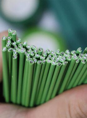 浅绿2号胶包铁丝花杆手工制作花杆玫瑰绿假花杆绿色花杆材料