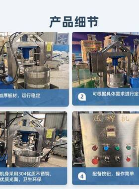 全自动桑葚汁压榨机桑子桑果自动升降压榨设备商用桑仁果汁压汁机