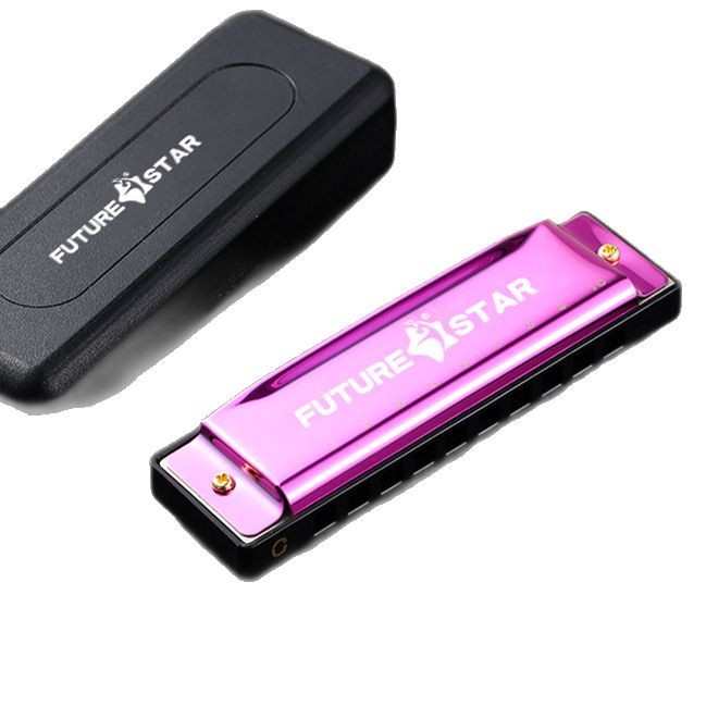 未来星多色可选10孔口琴C调布鲁斯口琴初学演奏十孔口琴Harmonica - 图3