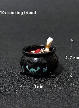 万圣节骷髅头幽灵恶魔墓碑棺材恐怖阴森微景观桌面装饰diy小摆件